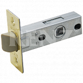 Защелка межкомнатная RENZ L 5-45 plastic B (латунь блестящая) с пластиковым языко